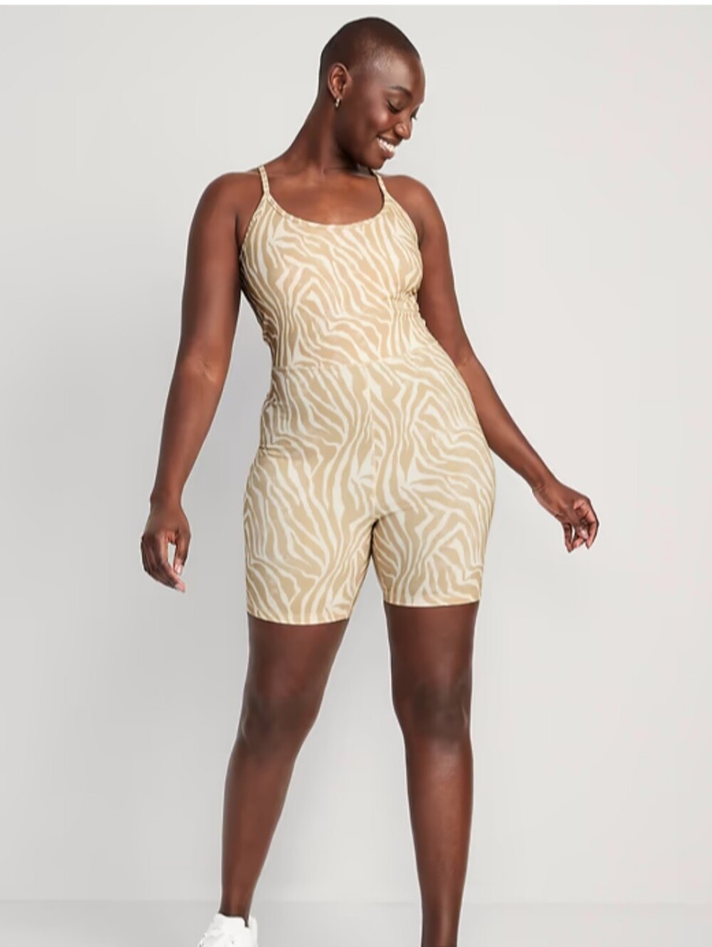 Zebra Print Racerback Bodysuit XL